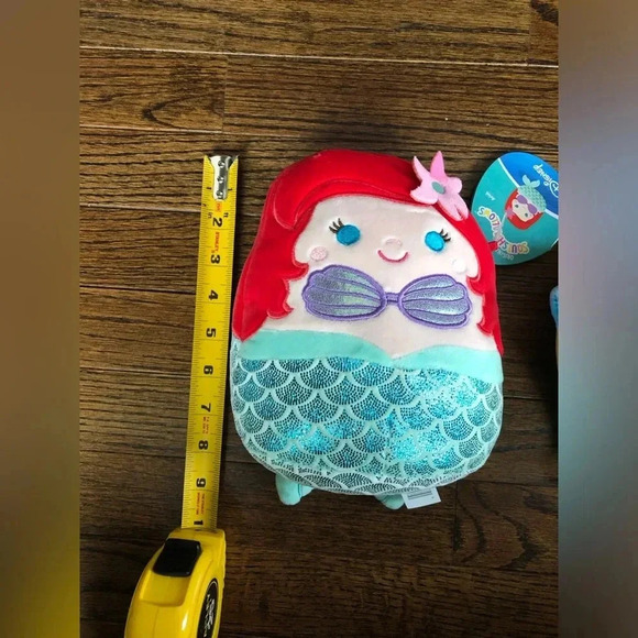 Original Squishmallows x Disney: The Little Mermaid - 8” Ariel and 5” Flounder - Picture 10 of 11